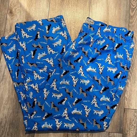 L.L. Bean Other - LL Bean Dog pablum Pajama Pants Size XL Dalmatian German Shepard Husky Setter
